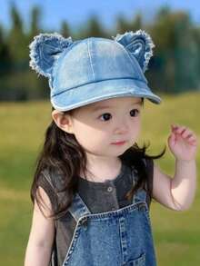 1顶可爱猫耳牛仔贝雷帽，复古百搭八角帽，男女皆宜 - 彩色 - 查看 11