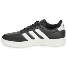 Adidas 男女同款低筒耐磨運動休閒板鞋 - 黑與白 - 查看 4