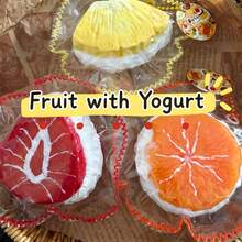 1pc Realistic Soft Durable Multi-Layer Fruit Yogurt Model Toy, Suitable For Stress Relief, Relaxation In Bedroom, Improving Sleep, And Use In School/Office - Multicolor - View 1