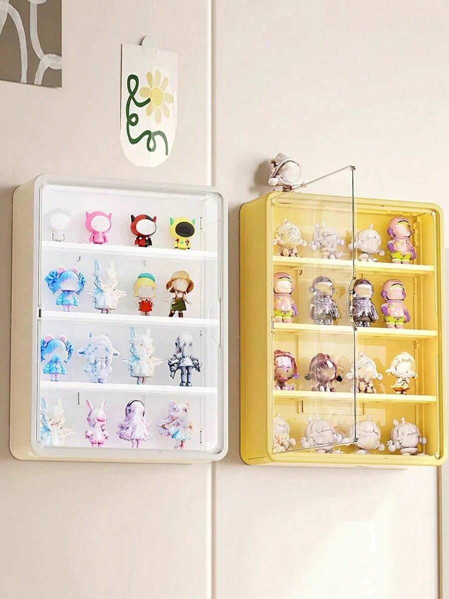 Mini Figure Display Case, Transparent Acrylic Blind Box Doll Display Case, Wall-Mounted Dust-Proof Display Cabinet And Doll Doll Storage Organizer - Multicolor - View 1