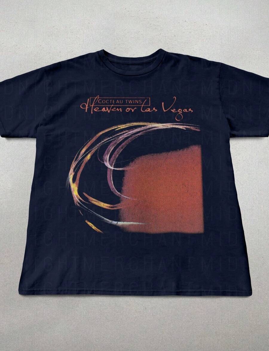 Cocteau Twins T-Shirt Unisex Shirts 90s Band Shirts Band Tees Cute Shirts Heaven Or Las Vegas Album Tee Shoegaze Shirts - 黑色 - 查看 1