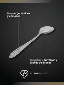 Cucharas Cafeteras Acero Inoxidable Juego 36 Piezas Plateado Para Restaurante Utensilio De Cocina Comedor Chef - Gris Oscuro - Ver 5