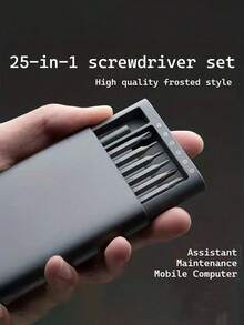 25-In-1 Multifunctional Plastic Precision Screwdriver Set - Manual Non-Electric Smartphone Tablet Disassembly Repair Tools, Including Various Screwdriver Bits High Precision Electronic Repair Tool Kit, Lightweight Plastic Precision Screwdriver Bit Set - 24Pcs Set Yellow - View 5