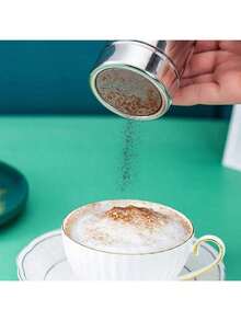 1 Piece Stainless Steel Powder Shaker - Fine Mesh, For Evenly Sprinkling Cocoa, Cinnamon And Coffee - Perfect Baking And Cooking Kitchen Gadget, Powder Shaker Gadget | Modern Kitchen Tools | Durable Kitchenware Stainless Steel Powder Shaker - Multi-Functional Sugar And Cocoa Sieve, With Lid Baking Powder Shaker Tool - Multicolor - View 4