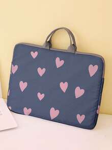 Valentine's Day Heart Pattern Printed Laptop Sleeve, Laptop Fabric Cover Accessories, Soft Laptop Sleeve, Soft Laptop Cover, Laptop Cover, Tablet Cover, Pouch, Laptop Zipper, Computer Cover, School & Office - Multicolor - View 3