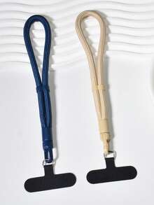 1条优质360°旋转防扭曲手机挂绳，带金属扣，防丢可调节腕带，耐用涤纶绳，多功能智能手机挂绳，纯色男女通用相机/钥匙链吊坠，带间隔片 - 彩色 - 查看 30