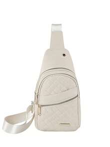 新款尼龙女士胸包，时尚菱形单肩斜挎包，大容量骑行胸包，手机袋 - 彩色 - 查看 4