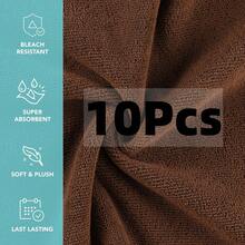 10pcs Set - Luxurious Microfiber Facial Cloths - Soft, Quick-Drying & Reusable Makeup Remover - Seamless Edge, Gentle And Effective Facial Washing Experience - Perfect Travel-Size Beauty Essentia - Multicolor - View 12