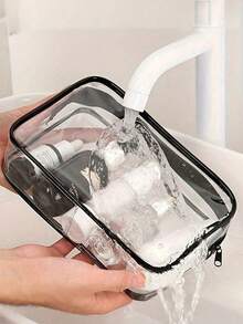 4pcs Beach Tote Bag Set, "Beach Please" Letter Print PVC Transparent Beach Bag Large Capacity Waterproof INS Style Jelly Bag. Spring/Summer Hollow Out Sun Hat, Bohemian Style Fisherman Hat And Wide Brim Breathable Knit Hat. Minimalist Large Capacity Shoulder Bag, Handbag - Multicolor - View 7