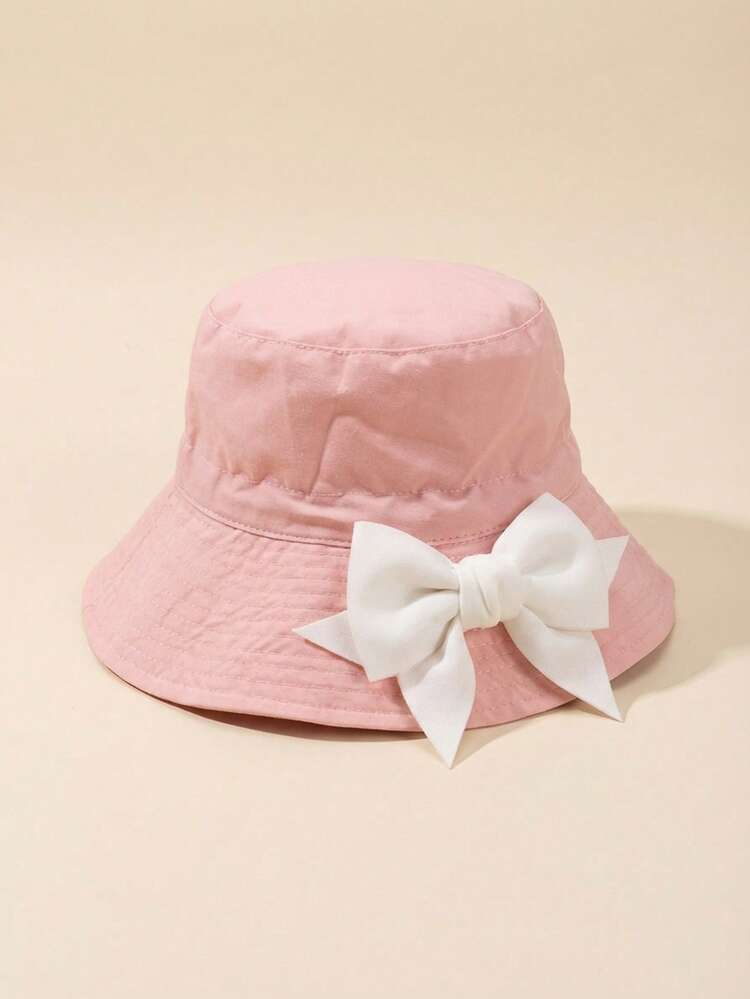 1顶儿童可调节透气日常休闲渔夫帽，适合户外活动和日常佩戴，适合1-4岁儿童，蝴蝶结儿童渔夫帽防晒帽，带防风绳，可爱儿童遮阳帽，婴儿渔夫帽，儿童防晒帽 - 彩色 - 查看 7