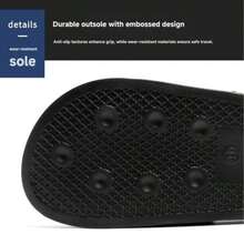 1 Pair Men's Chain Print Casual Beach Slippers, EVA Material, PU Upper, Non-Slip Sole, Suitable For Beach, Vacation, Spring/Summer - Black - View 5