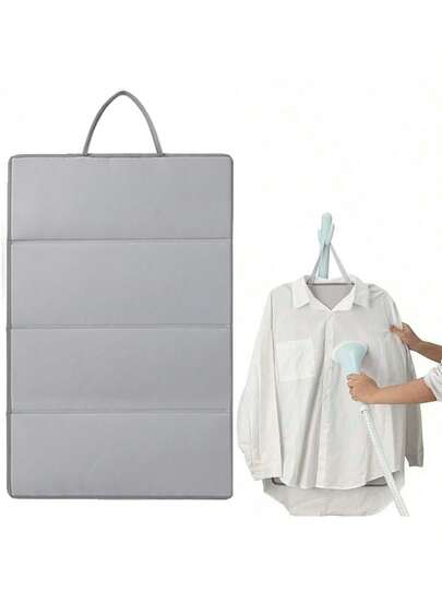 轻便可折叠蒸汽熨衣板，适合商务旅行和旅游（三折或四折），蒸汽熨烫架，蒸汽熨烫垫，悬挂式熨衣板，蒸汽熨斗，蒸汽熨斗，悬挂式蒸汽熨烫垫，手持式熨衣板