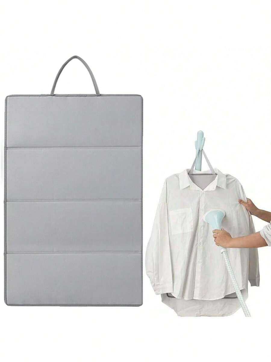 Lightweight Foldable Steam Ironing Board, Suitable For Business Travel And Tourism (Three-Fold Or Four-Fold), Steam Ironing Rack, Steam Ironing Pad, Hanging Ironing Board, Steam Iron, Steam Iron, Hanging Steam Ironing Pad, Handheld Ironing Board - Grey - View 1