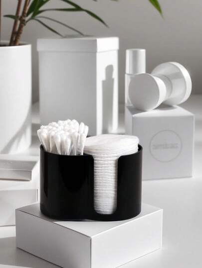 Qtip Dispenser Bathroom Storage Holder Storage Jar, Plastic Acrylic Jar For Ball Pads, Dental Floss Picks, Hair Clips