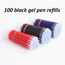 100pcs 0.5mm Fine Tip Refill Ink Cartridges, Black/Blue/Red Ballpoint Pen Refills, Large Capacity For Business, Office & Study - Pen Refill - View 14