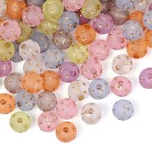 50/100pcs 8/10mm Gold/Silver/Transparent Matte Acrylic Five-Pointed Star Beads, Suitable For DIY Jewelry Making Such As Bracelets, Necklaces, Phone Chains - Multicolor - View 13