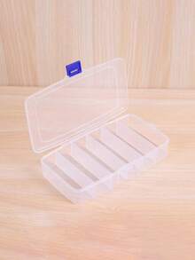 Caja de almacenamiento de gafas con 6 compartimentos (19*10*3.5CM), transparente y a prueba de polvo. Caja de plástico sellada, multifuncional, apilable y portátil. Caja de almacenamiento fija con 5/6 compartimentos. Caja de plástico transparente para joyas, herramientas pequeñas y piezas - Multicolor - Ver 9