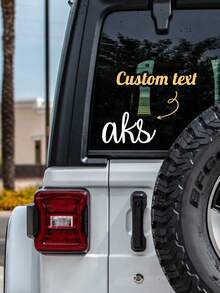 Personalized Name Car Window Decal Sticker, Custom Script Name Vinyl With Bow Design, Cute Girly Lettering Auto Glass Sticker For SUV Truck, Waterproof Removable Vehicle Window Decoration, Custom Name Sticker For Car Back Window, Stylish Female Car Accessory, Personalized Gift For Women Girls Moms, Easy To Apply Long Lasting Vinyl Decal - Multicolor - View 9