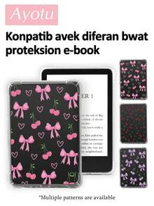 Ayotu 1 Pc Cherry & Bow Transparent Shell,Compatible IPad 11/IPad 10/IPad 9/IPad Air 7th 11inch/IPad Air 5th/Kindle Paperwhite 11th/Kobo Libra Colour,Compatible Kobo Clara Colour/Bw/2E,Full Coverage Clear Case,Silicon Soft Shell - Multicolor - View 3