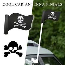 Pirate Skull Antenna Topper, EVA Material, & Crossbones Design, Windproof & Rainproof, Enhances Visibility & Stylishness, Automotive Accessory, Bold Design - A - View 4