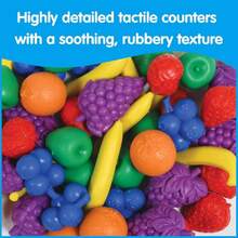 Edx Education - Contadores de frutas – Juego de 108 – Manipulación de matemáticas tempranas para niños – Enseña a principiantes suma y resta – Construye habilidades de conteo, clasificación y lenguaje,40963335 - Multicolor - Ver 6