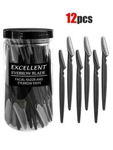 30pcs/Set Delicate Packaged Unisex Facial Razors, Eyebrow Trimmers And Facial Hair Removers, Facial Depilation, Unisex Facial Razors, Hair Trimming Tools, With Precision Sleeves, Epilator, Eyebrow Trimmer, Convenient For Travel, 1/3/6/12/24pcs (Pink) - Jar - View 20