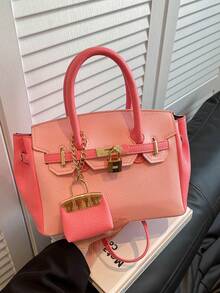 Platinum Chic Handbag, Lightweight Luxury Minimalist Versatile Shoulder Bag, Large Capacity Unique Crossbody Bag - [With Small Pouch] - Multicolor - View 15