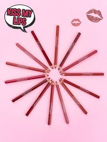 Misslyn MISSLYM Silky Lip Liner Pencil, Long-Lasting Makeup, Rich Lip Color, Smooth Application, Lip Liner, Natural Shade, High Pigment Natural Lip Makeup Soft Core, Long-Lasting Smooth Matte Lip Liner, Cosmetic Brand, Makeup, Suitable For Women And Girls, Especially Suitable For Winter, Perfect For Y2K Style, Fashion Party, Suitable For Birthday, Valentine's Day Gift, Party Makeup, New Year Gift, Best Color, Vegan And Cruelty-Free - #53 - 查看 6