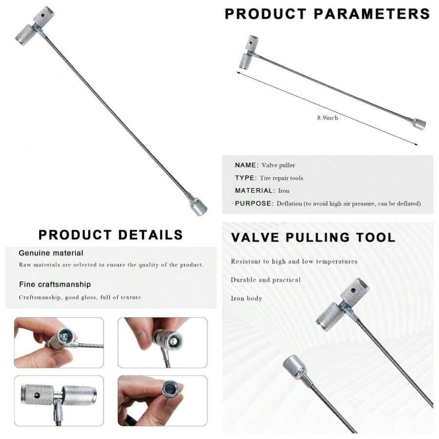 Universal Valve Stem Installation And Removal Tool Tire Repair Puller Auto Plug Core Remover Car Tire Accessories - 1 - View 1