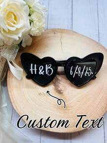 Personalized Glasses, Wedding/Heart-Shaped Glasses, Wedding Glasses, Bridesmaid Gifts, Bachelorette Party, Wedding Party, New Fixed Single-Piece Glasses, Bridesmaid Supplies, Bride Gift Items - Multicolor - View 7