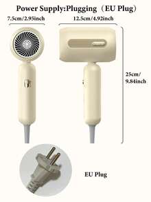 CRASTS High Power Negative Ion Hair Dryer, Home Use, Strong Airflow, Cold & Hot Wind, Portable, Cute Design, With Concentrator Nozzle - Champagne - View 4