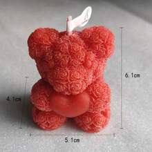 1pc Rose Teddy Bear Scented Candle, Individually Packaged, Romantic Rose Design With Cute Bear Shape, Decorative And Fragrant, Perfect Gift For Valentine's Day, Anniversary, Birthday, Christmas For Women, Girls, Couples And Home Decor Enthusiasts - Multi Scents - View 15