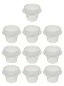 10个装花园蔬菜蜗牛及植物保护罩，无需化学成分即可有效防蜗牛，蜗牛项圈更好地保护植物，圆形蜗牛幼苗保护罩，美观的家用幼苗保护罩，绿色透明 - A - 查看 14