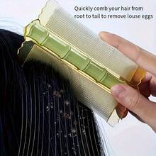 1pcsOne Double-Sided Fine-Tooth Comb (Single Pack) Is Used To Remove Dandruff, Cleanse The Scalp, Care For The Scalp, Maintain Scalp Hygiene, And Remove Head Lice. Ergonomically Designed For A Comfortable Grip, It Features Smooth, Sturdy Teeth And Easily Detangles Hair. It Can Also Be Used To Remove Head Lice, Care For Curly Hair, And Soothe Sensitive Scalps. A Truly Practical And Useful Item. - 隨機顏色 - 查看 6