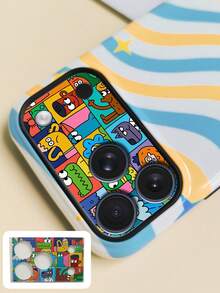 卡通相机镜头贴膜，兼容 17 Pro Max/17 Pro，防刮花个性化镜头保护膜，可爱保护膜，适用于日常、办公室、家庭使用。防水防震防摔防刮花。 - 彩色 - 查看 9