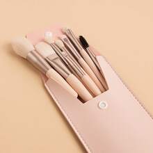 8pcs Makeup Brush Set, Ultra Soft Brushes For Blush, Eyeshadow, Foundation, Makeup Tools - A - View 8