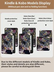 Butterfly Pattern Tablet Protective Case, Compatible With Ipad 9.7/10.2/10.5/10.9/12.9/Pro 11 (10th Gen), Galaxy Tab S6 Lite 10.4 Inch, Kindle Paperwhite (12th Gen, 2024 Release), Kindle (11th Gen, 2022 Release), Kobo Clara Color, Soft & Shock-Resistant, Smart Stand/Auto Wake/Sleep Function - Multicolor - View 11