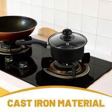 16pcs Cookware Set Pan Pot Non Stick Saucepans Frying Pan Cookware Set Glass Lid - Black - View 3