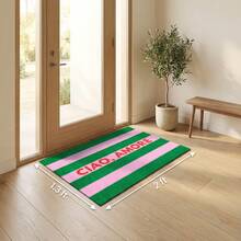 1件装醒目条纹图案地毯，引人注目的文字图案区域地毯，适用于客厅和卧室 - A - 查看 14