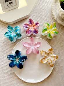1pc/6pcs/12pcs Floral Print Casual ABS Plastic (ABS Resin) 2026 New Daisy Hair Clips, Suitable For Beach, Travel, Party, Vacation, Back To School, Sweet Hairpin Hair Accessories,Fashion Claw Clips,Women Hair Clutch,Girls Hair Claw,Festival,Birthday - Multicolor - View 15