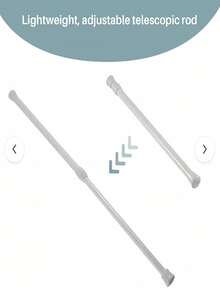 1 pieza Barra de cortina moderna ajustable de tensión - Barra expansible de acero y plástico de uso pesado para ducha, armario, ventana, toallero, estantería de zapatos, decoración del hogar, diseño ahorra espacio, ligero, instalación expansible, sin necesidad de perforar, ideal para entusiastas del bricolaje, vida en apartamentos - Blanco - Ver 10