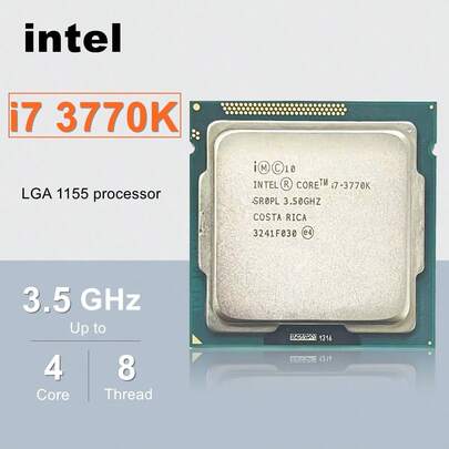  Procesador CPU Intel Core I7 3770K de 3.5GHz, 4 núcleos, 77W, LGA 1155