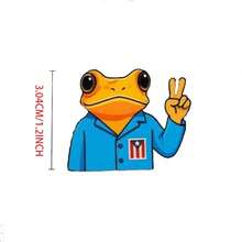 镜面青蛙贴纸 - 可爱贴纸、保险杠贴纸、汽车贴纸、耐刮擦、易粘贴、可爱车身贴纸 - A - 查看 4