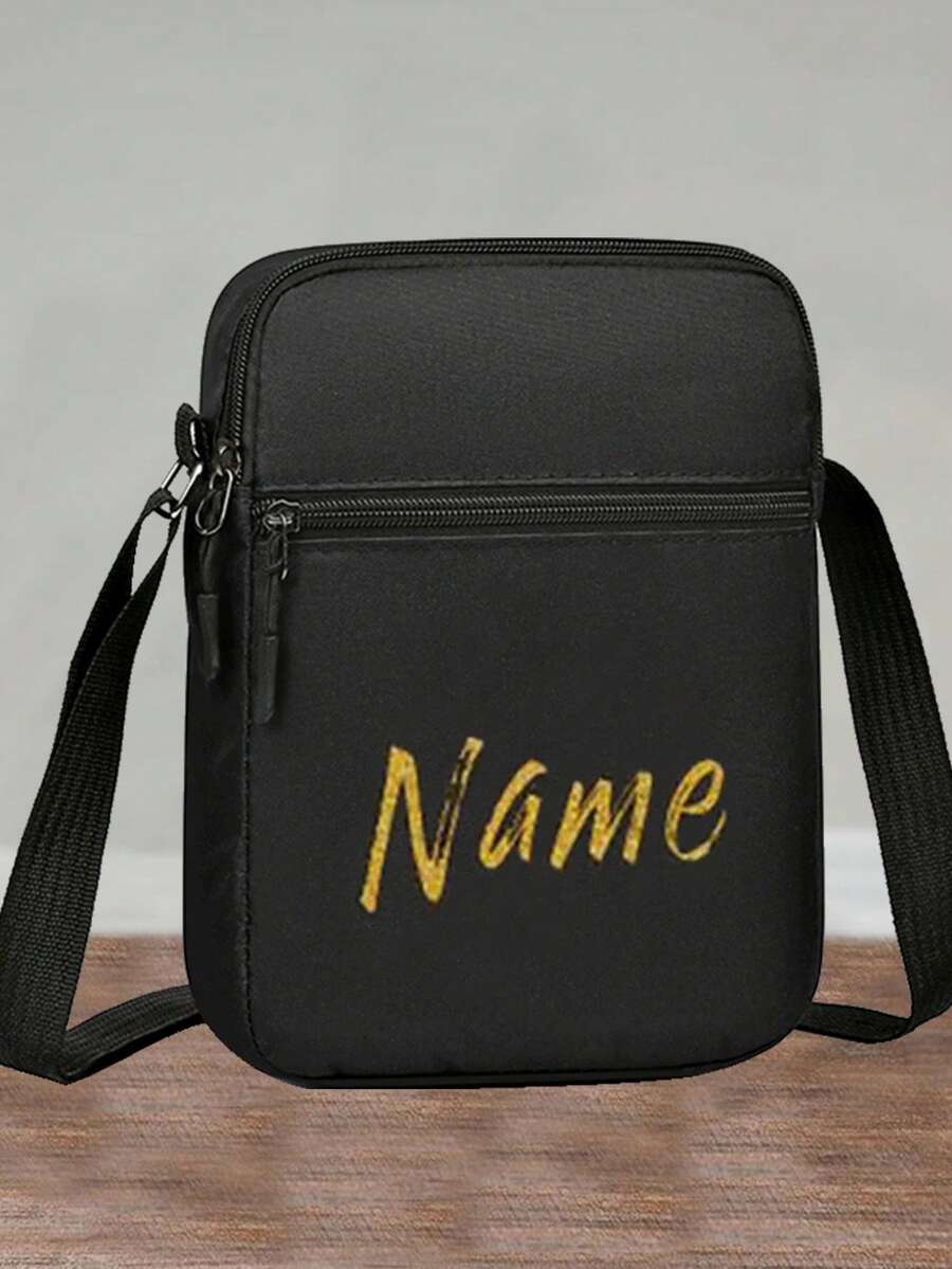 男士单肩包、斜挎包、运动小包、单肩包、斜挎包、休闲单肩包、男士斜挎包、迷你小背包 - 黑色 - 查看 1