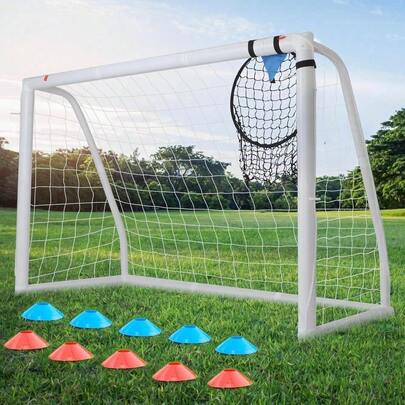 Soccer Goal For Backyard 10*6.5 8*6 And 6*4 FT Weatherproof Portable HPVC Soccer Goal With Target Net Carry Bag For Kids Adults Outdoor Practice Training