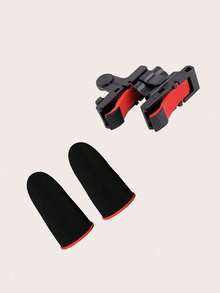 Mobile Game Finger Sleeve + Assist Button, Shooting Game Controller, Mobile Game Finger Sleeve, D9 Game Assist Button, Anti-Slip & Anti-Sweat - Multicolor - View 8