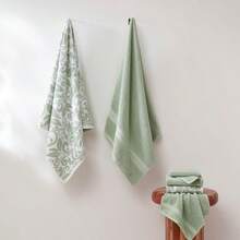 Trefoil Filigree 6Piece Reversible Yarn Dyed Jacquard Towel Set Bath Towels, Hand Towels, Amp Washcloths Super Absorbent Amp Quick Dry 100 Combed Cotton - Standard Case - View 4