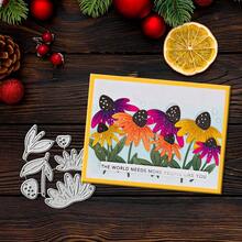1 pieza Troquelado de flor para scrapbooking - Ideal para manualidades de papel, elaboración de tarjetas, scrapbooking y decoración de álbumes DIY, el troquelado está hecho de metal resistente - multicolor - Ver 5