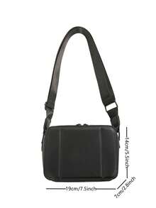 peach tree Men's Box Bag, Crossbody Bag, Shoulder Bag, Small Square Bag, Business PU Waterproof Flap Bag, Wallet, Unisex Business Storage Bag Suitable For Business Trip, Toiletries, Tool Storage, Large Capacity, Keep Items Organized And Easy To Carry, Black Clutch, Briefcase, Office Supplies, Vintage Gift, Gift For Men, Husband - Multicolor - View 3