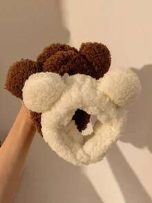 可爱熊耳毛绒发箍，女士适用，秋冬季，适合戴口罩、化妆 - 彩色 - 查看 8